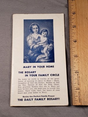 Vintage Holy Prayer Pamphlet Story of Familt Rosary 1947 Religious Christian C67