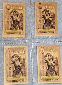 4 Gold Idaho 1/4 Goldback Notes 1/4000th 24kt Gold