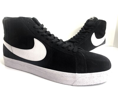 靴 Nike sb blazer mid black white Men's shoes Nike SB Zoom Blazer Mid Black/ White-White-White