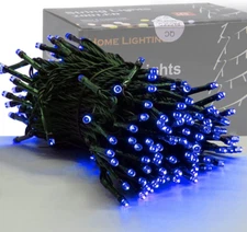 66Ft Decorative Lights, 200 LED String Lights Plug In, 8 Lighting Modes (Blue)