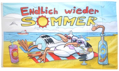 Fahne Endlich Wieder Sommer Flagge Hissflagge 90x150cm Ebay