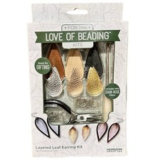 For the Love of Beading Kits D.I.Y. Layered Leaf Earring Making Kit New