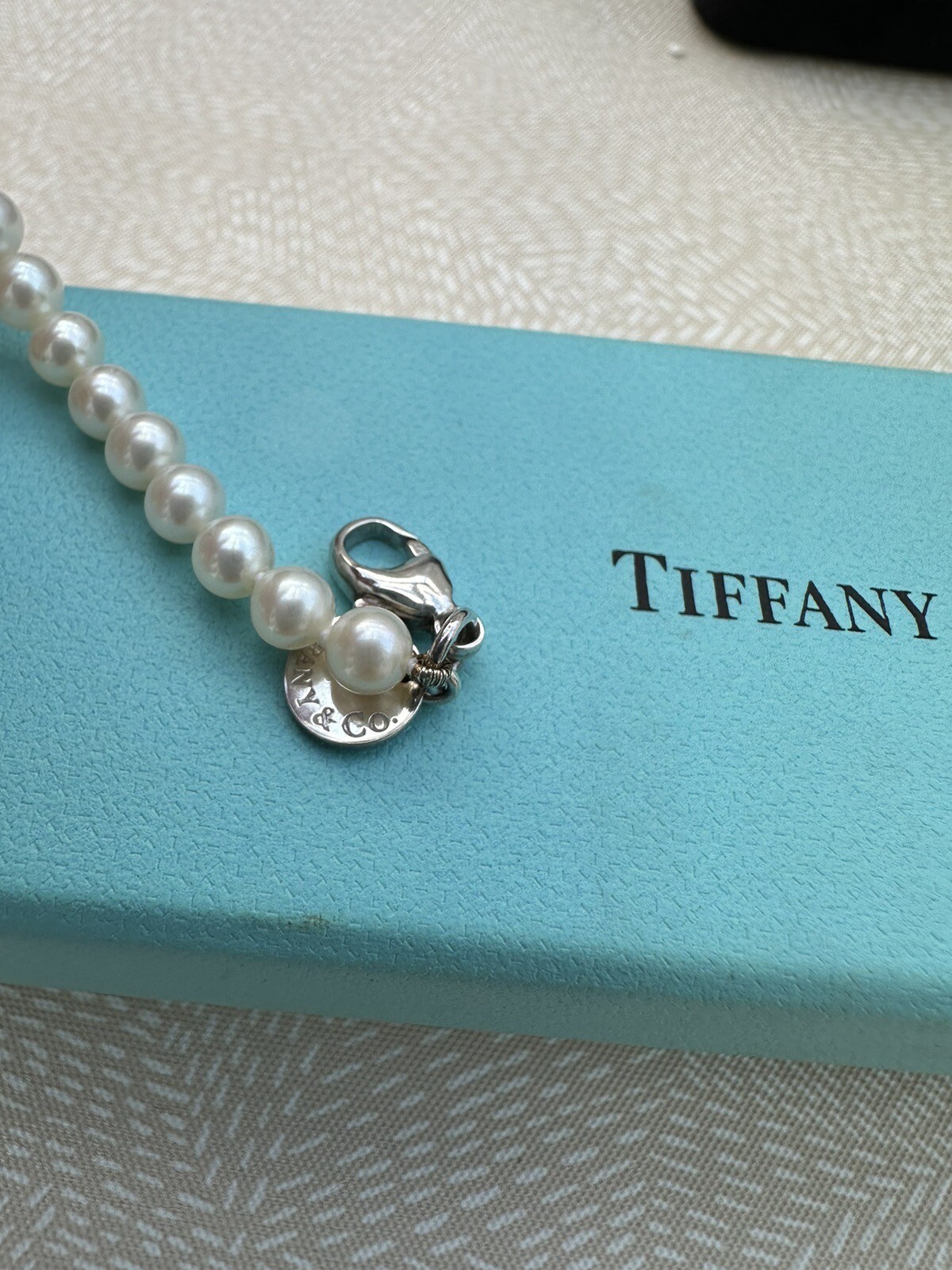 Tiffany & Co. Ziegfeld Collection Pearl 17cm Silver Bracelet eBay