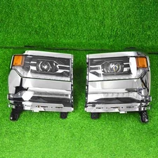 FULL LED For 2016-2018 Chevy Silverado 1500 Chrome DRL Projector Headlights SET