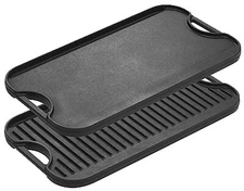 Lodge LPGI3 Logic Reversible Griddle, Seasoned Cast Iron, 20-In. - Quantity 1