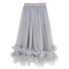 Rueffles Lady Sheer Mesh Tulle Skirt Underskirt Petticoat A-line Tutu Sweet Chic