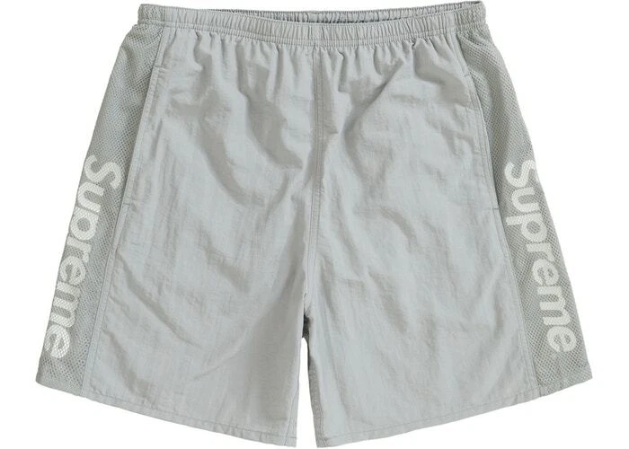 SUPREME Mesh Panel Water Short - Grey - Large