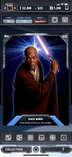 Topps Star Wars Digital Card Trader Tier 8 - Laser Burst Blue Mace Windu - S3
