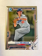 Peter Heubeck 2021 Bowman Chrome Draft Prospect #BDC-146 Dodgers 1st Rookie