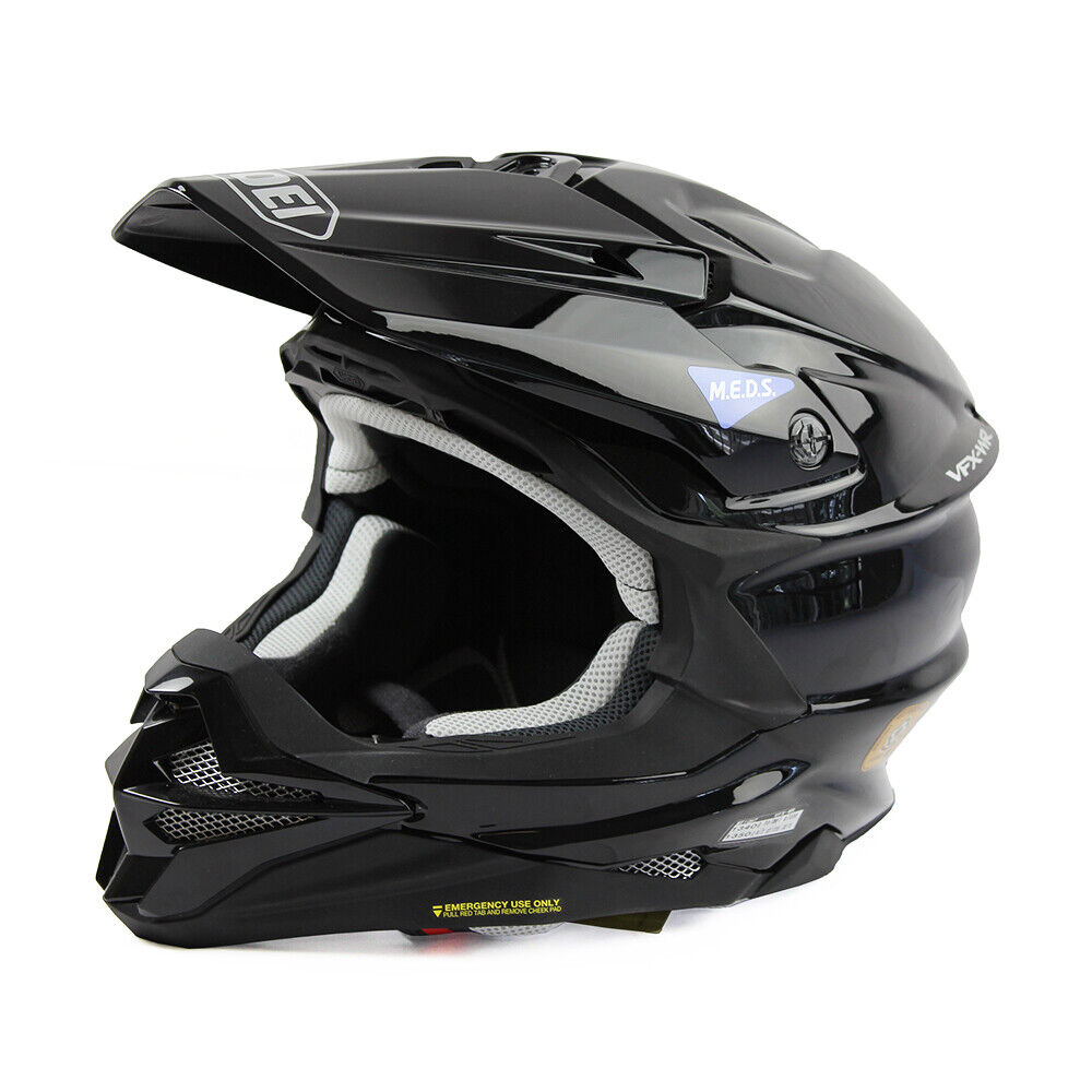 Shoei VFX-WR Plain Black Off Road Motocycle Motocross Atv Unisex Adult  Helmet