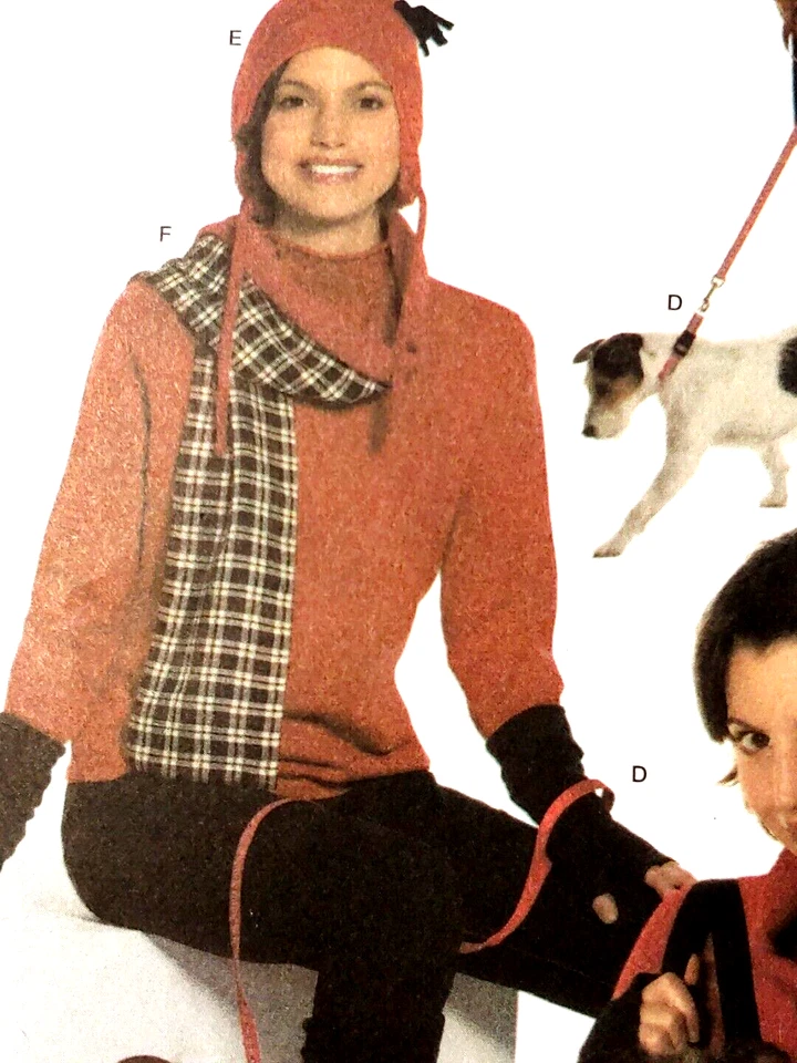 WOW! MISS & SM DOG MATCHING COATS BAG HAT SCARF SEWING PATTERN Simplicity 4749 - Image 2 of 4