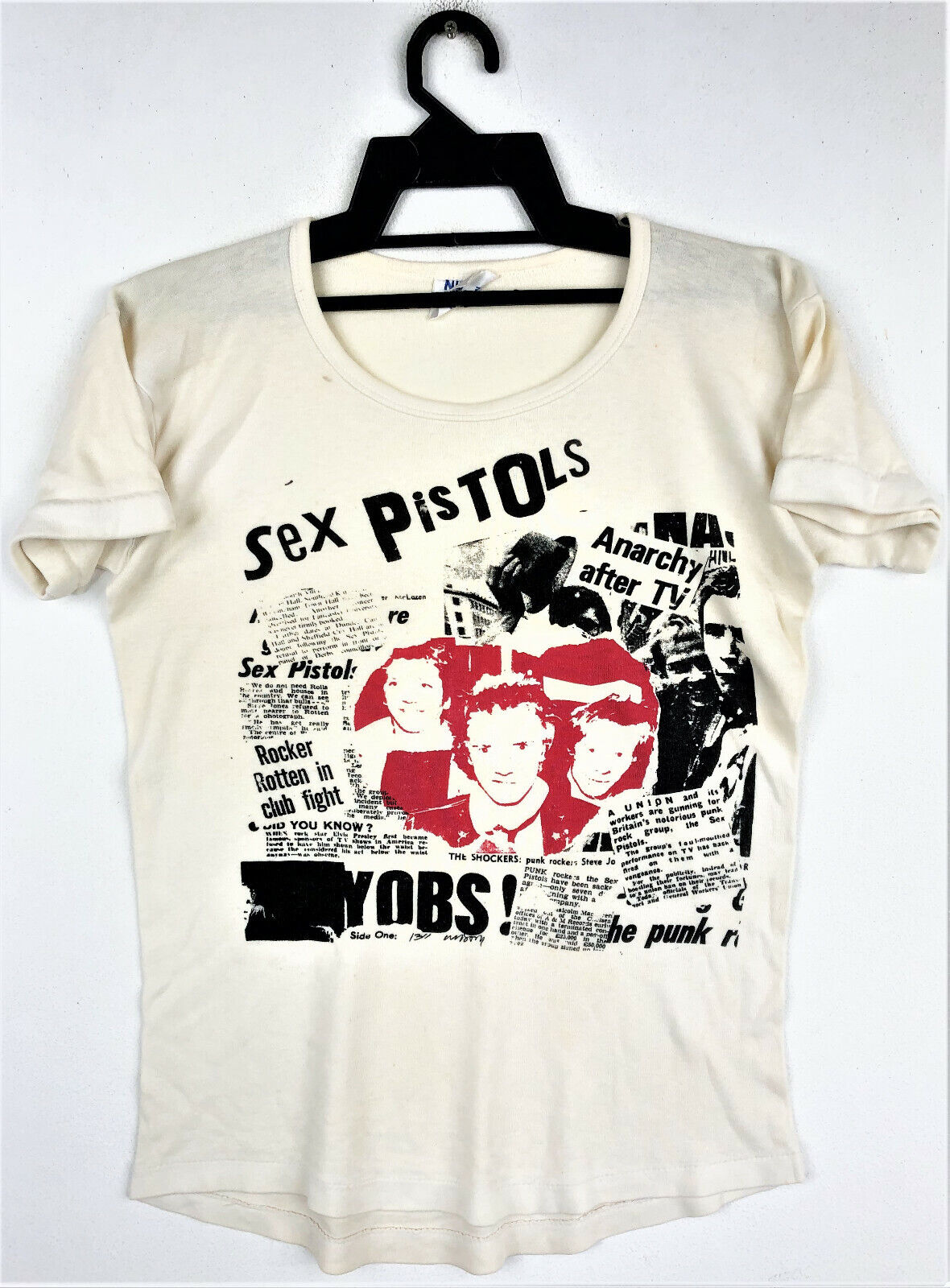 VINTAGE 70s SEX PISTOLS PUNK ROCK TOUR CONCERT PROMO T-SHIRT SID VICIOUS