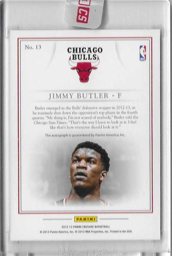 Jimmy Butler 2012-13 Panini Crusade Quest Autograph Rookie Card