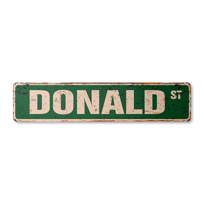 DONALD Vintage Street Sign Childrens Name Room Metal Sign