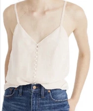 Madewell Silk Button Down Camisole Tank Top Lined Sz 00