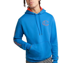Champion Powerblend Fleece Pullover Hoodie Blue Size XXL