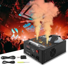 2000W Double Spray Fog Machine RGB 16 LED Light DMX Stage DJ Party Smoke Machine