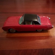 Bandai Japan 8" Ford Thunderbird Tin Friction Car T-Bird Red/Black