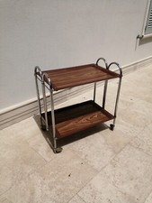 Carrello Bar Porta vivande Acciaio e formica anni 70 Richiudibile