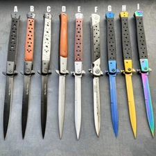 12.5" GIANT SPRING ASSISTED STILETTO TACTICAL FOLDING POCKET KNIFE Blade-547