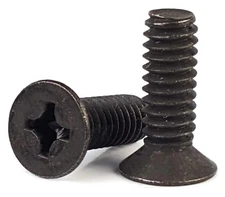 #6-32 Phillips Flat Head Machine Screws 100 Degree Taper Black Stainless QTY 100