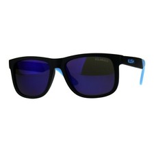 Polarized Lens Kush Sunglasses Mens Black Square Frame Mirror Lens
