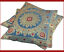 thumbnail 3  - Set of two silk brocade pillow cover flower motif blue, red, gold from India
