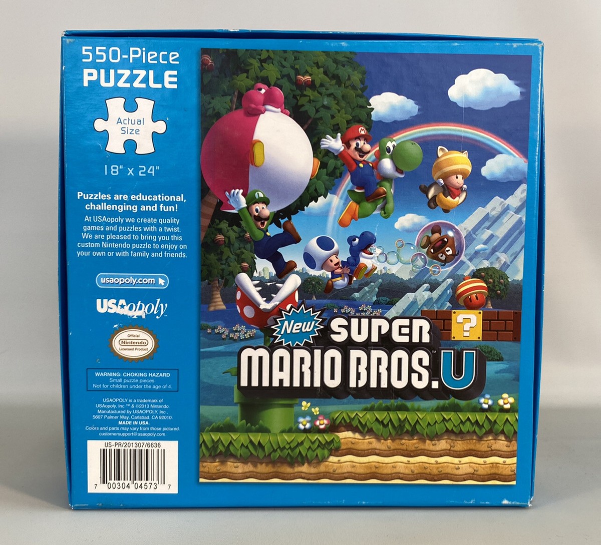 Nintendo New Super Mario Bros U Puzzle Complete 550 Piece USAopoly