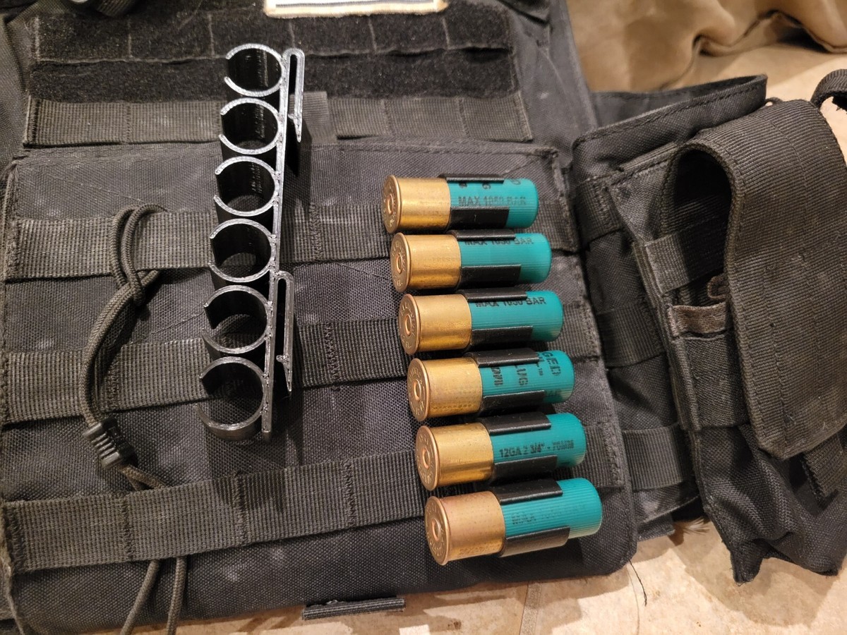 Tactical Molle 6 Round 12 Gauge Shotgun Shell Holder for Vest 
