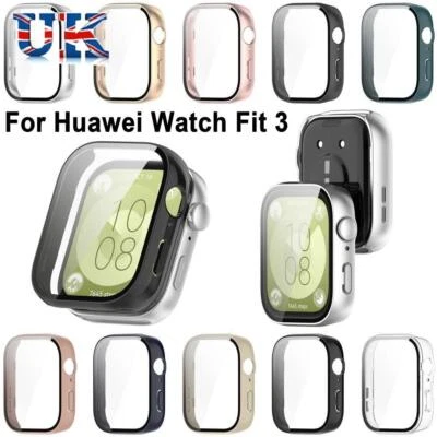 PC+Tempered Screen Protector Full Cover Cover Shell for Huawei Watch Fit 3