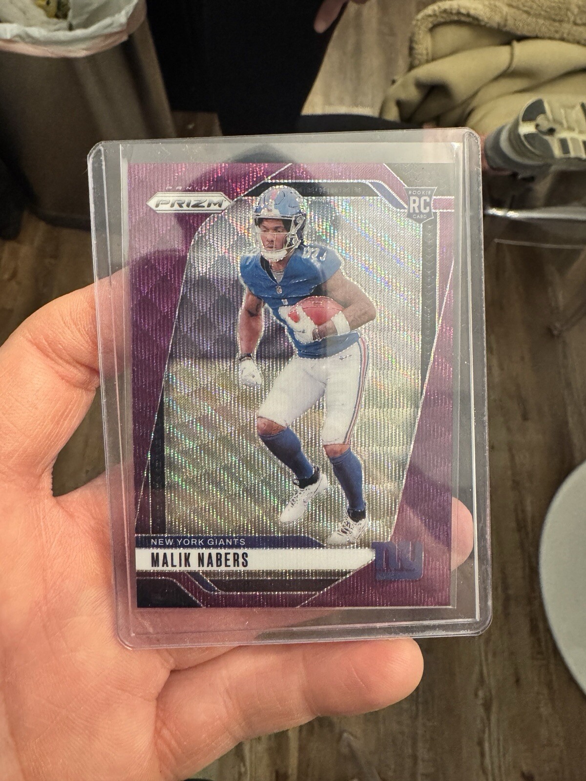 Malik Nabers 2024 Panini Prizm RC Purple Wave #/99! Rookie #370 New York Giants