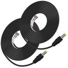 2 PCS Trail Camera Power Cord,5.5x2.1mm DC External 2 5.5x2.1mm , black
