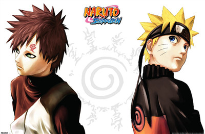 NARUTO SHIPPUDEN - GAARA Und NARUTO Poster - 22x34 - 26439