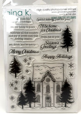 Gina K. Designs Home for the Holidays Stamp  Die Bundle 6" x 8" Stamp Winter