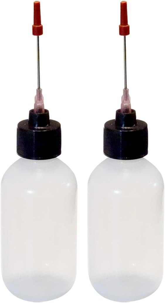 2-2oz Plastic Squeeze Bottles 1.5" Stainless Applicators