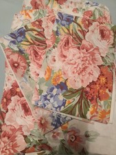 Ralph Lauren Allison Vintage Floral Queen Size Sheet Set Fitted Flat Pillowcases