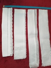 6 ) LOT DE 4 COLERETTES/COLLETINES/LINGES POUR CHASUBLES/MESSE/PRETRE/DENTELLE