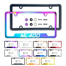 New Laser Etched Customize Stainless Steel License Plate Frame Meta Caps-ML400