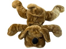 Toy Factory Large Dog Plush Laying Down Hound Brown Floppy Stuffed Animal Toy