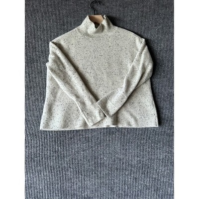 Everlane Wool Cashmere Mock Neck  Donegal Confetti Relaxed Cropped Sweater S