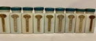 VINTAGE GRIFFITHS' SPICE JAR LOT OF 9- MILK GLASS - ANTIQUE - ORIGINAL