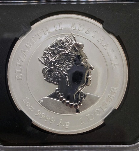 2021 P Australia One Ounce .9999 Silver Dollar Year Of The Ox NGC Mint State 9.9 - Picture 3 of 4