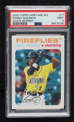 2020 Topps Heritage Minor League Edition White 45/50 Ronny Mauricio #17 0i1b