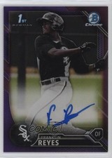 Franklin Reyes Bowman Chrome 2016 Purple Refractor /250 Auto