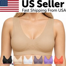 Seamless Support Wireless Comfort Bra Breathable Mesh Stretch Sports Freedom Bra