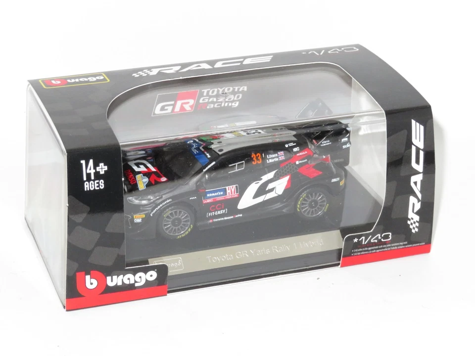 1/43 Toyota GR Yaris Rally1 Hybrid  Gazoo  Rally Sweden 2024 #33 E.Evans - Image 2 of 4