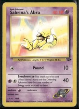 Sabrina's Abra 93/132 Common Gym Challenge Pokemon Unlimited Heavily Played