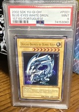 Konami Blue-Eyes White Dragon Starter Deck Kaiba 1st Portuguese PSA 9 2002