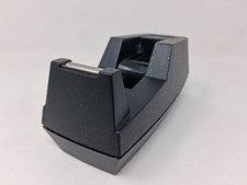 Vintage Scotch 3M Deluxe Desk Tape Dispenser C-40 Black Weighted 6.5 x 2.5 x 3"