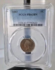 1883 1c Indian Head Cent Proof PCGS PR63BN